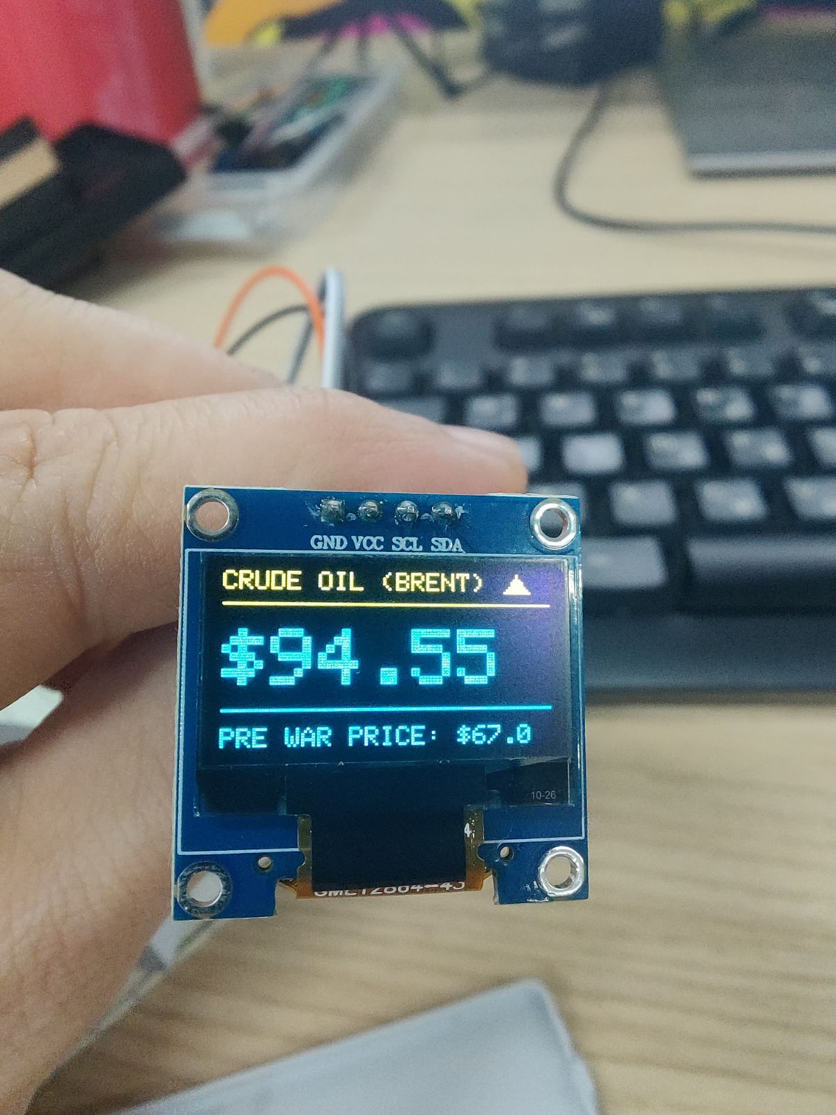 OLED οθόνη με τιμή πετρελαίου